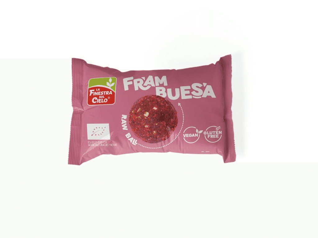 Bola Energética Framboesa Bio 25 G - LA FINESTRA