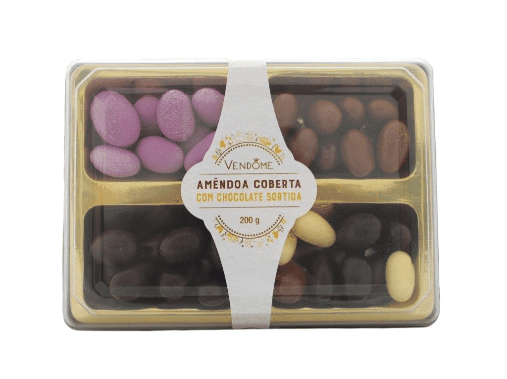 Caixa Amêndoas De Chocolate Sortidas 200g - VENDÔME