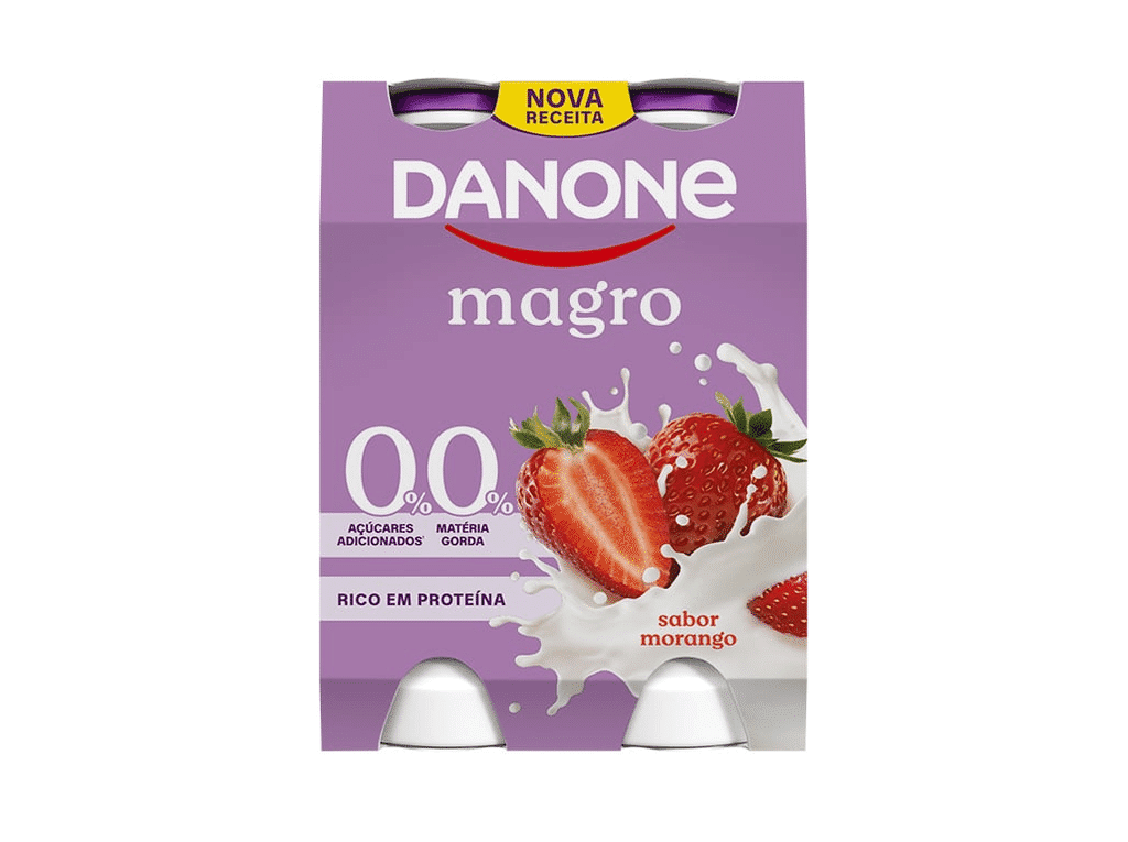 Iogurte Magro Líquido Morango 4x155gr - DANONE