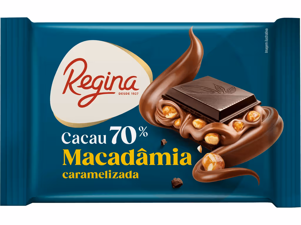 Chocolate Negro 70% Cacau Macadamia 150g - REGINA