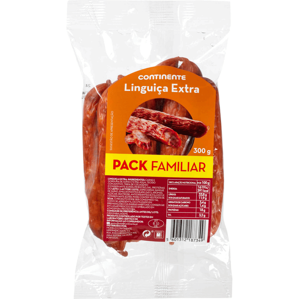 Linguiça Extra Pack Familiar - CONTINENTE