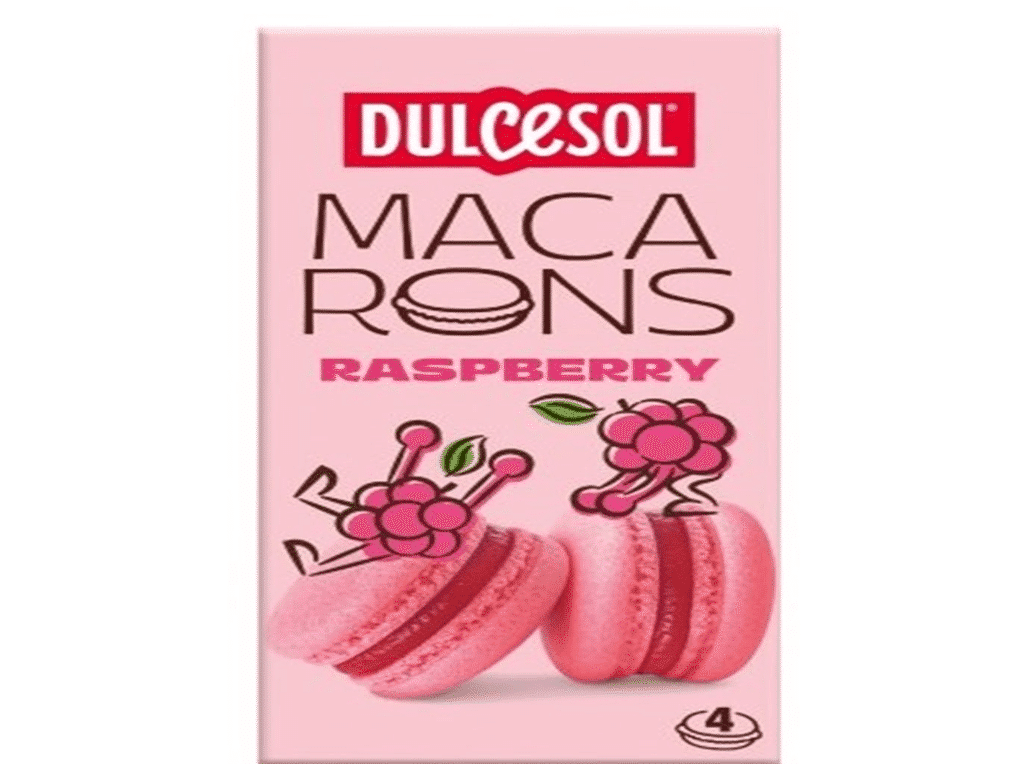Macarons Sabor Framboesa 4un 70g - DULCESOL