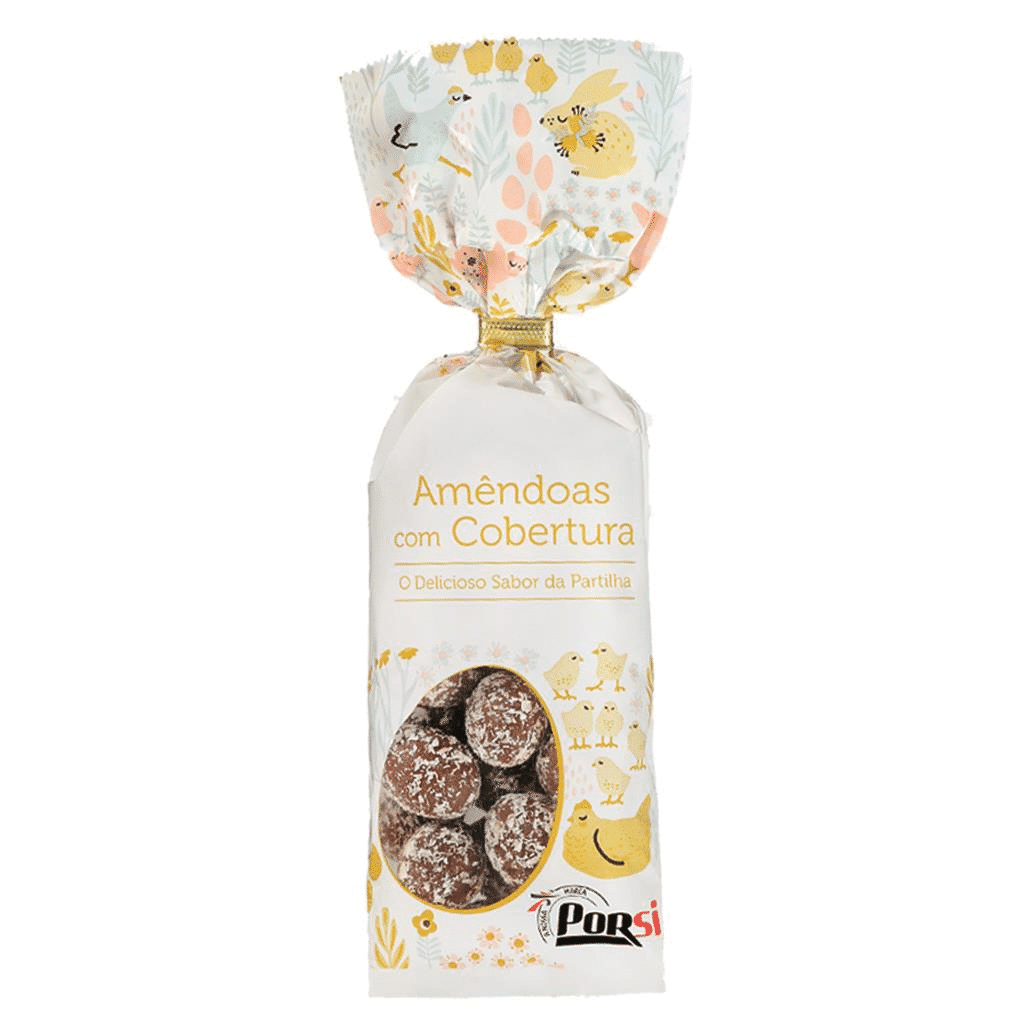 Amêndoas Cobertas Com Chocolate De Leite E Coco, 180g - PORSI
