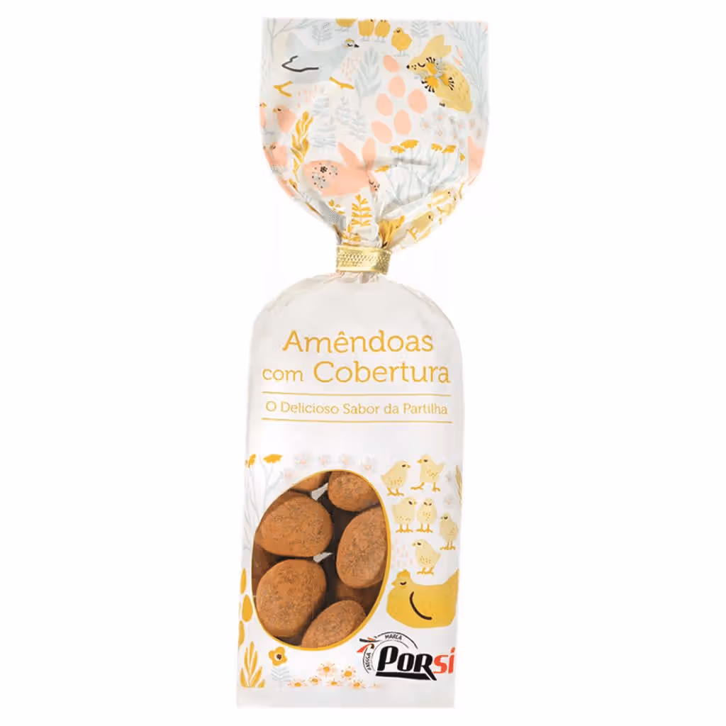 Amêndoas Cobertas Com Chocolate De Leite E Canela, 180g - PORSI