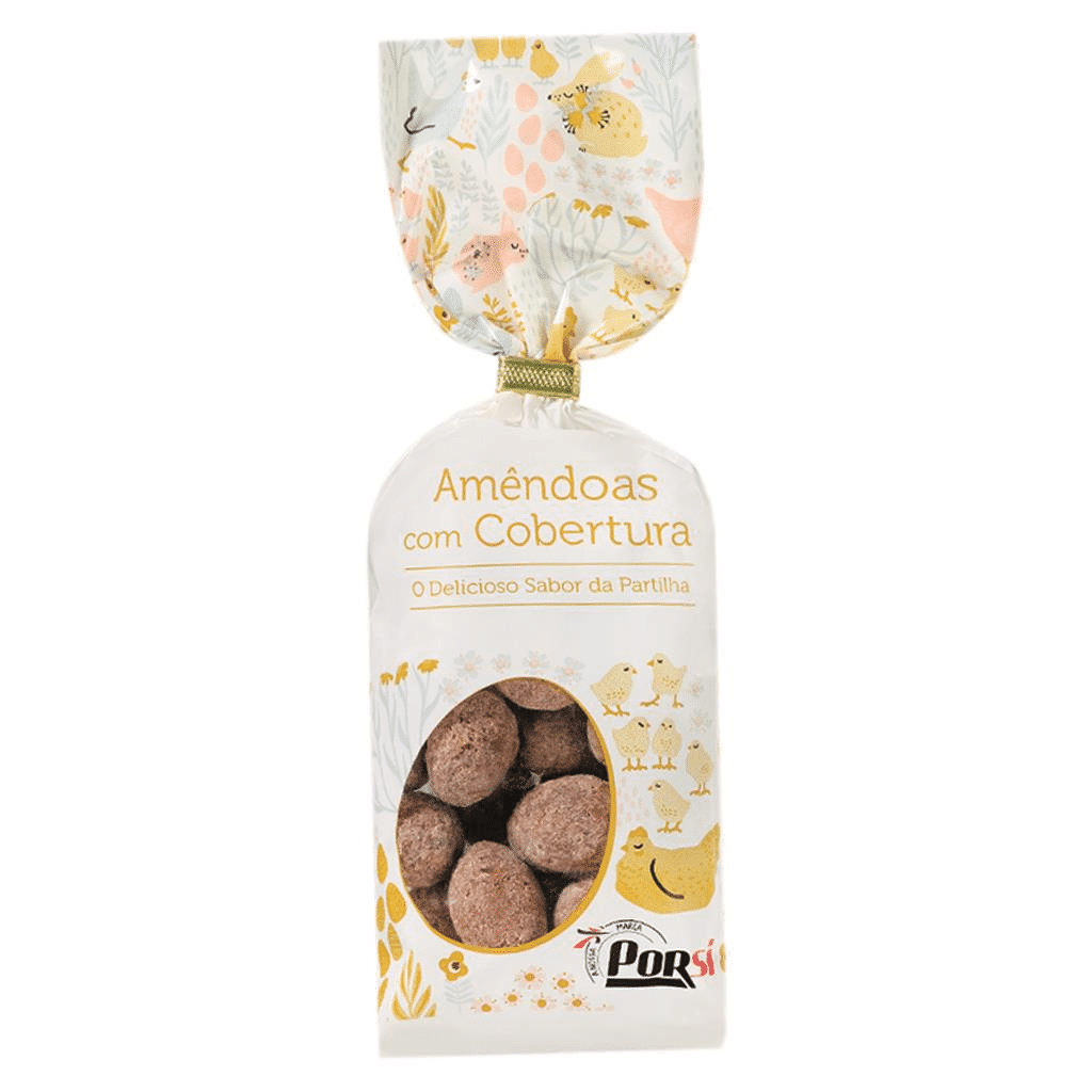 Amêndoas Cobertas Com Chocolate De Leite E Pedaços De Caramelo, 180g - PORSI