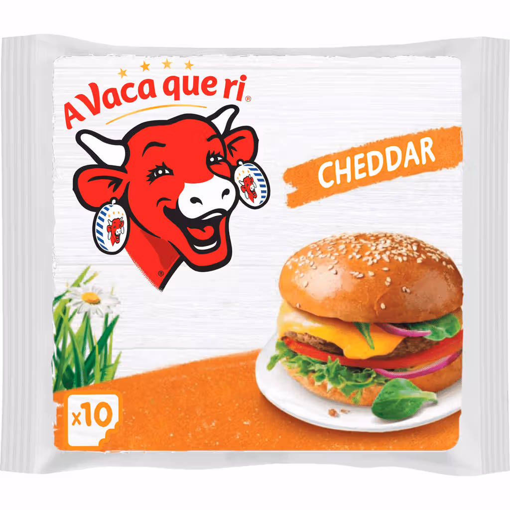 Queijo Cheddar Fundido Fatiado - A VACA QUE RI