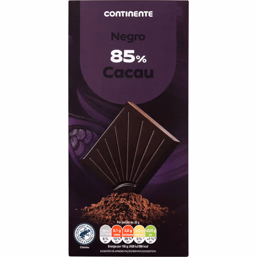 Tablete Chocolate Negro 85% - CONTINENTE