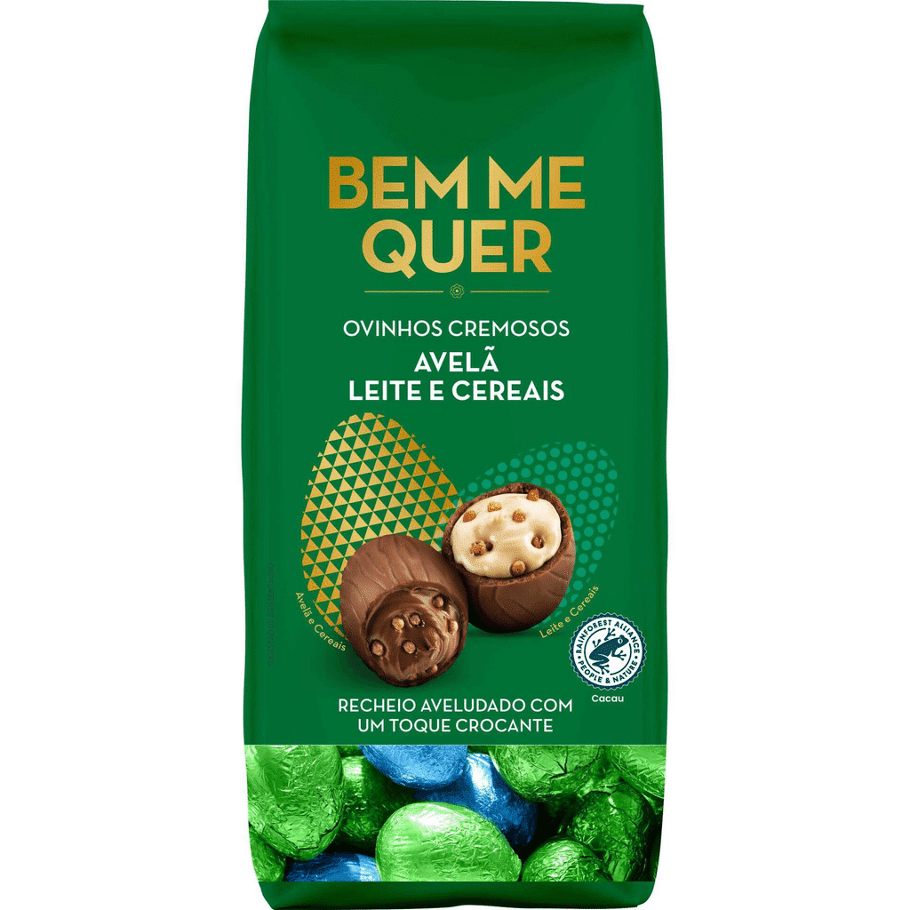 Ovinhos Cremosos Avelã Leite e Cereais - BEM ME QUER