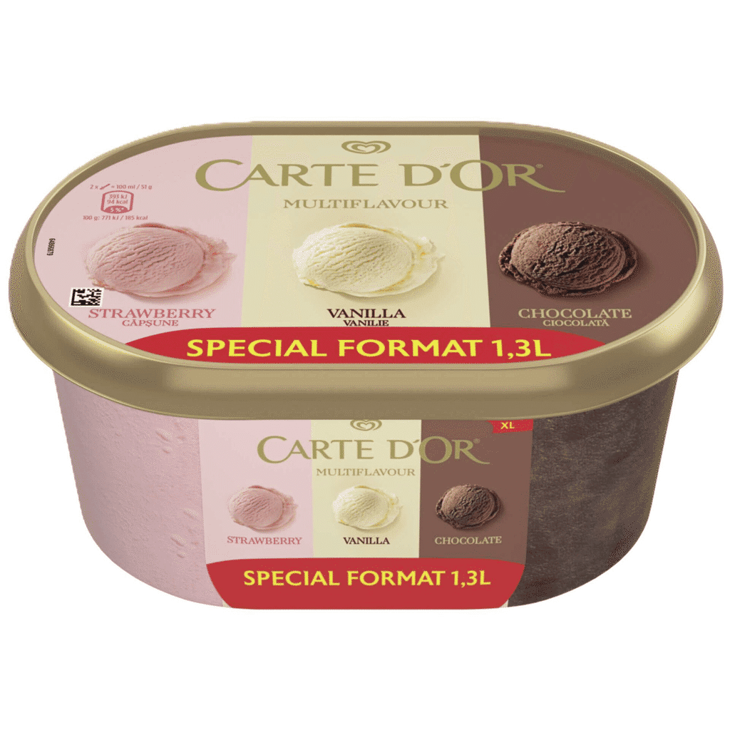 Gelado 3 Sabores - CARTE D'OR