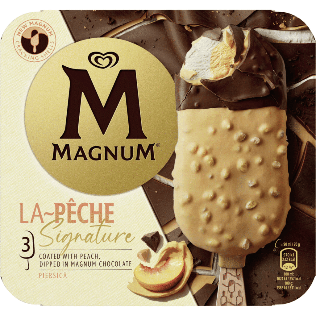 Gelado Pêssego com Chocolate - MAGNUM