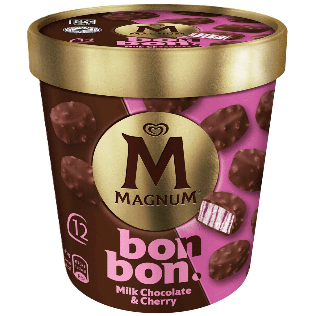 Gelado Bombom Chocolate de Leite e Cereja - MAGNUM