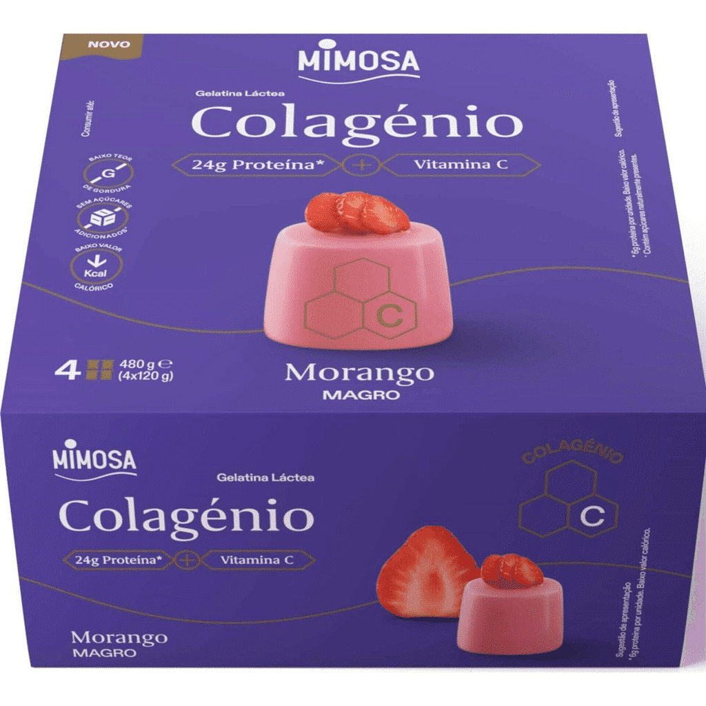 Gelatina de Iogurte Magro Morango Colagénio - MIMOSA