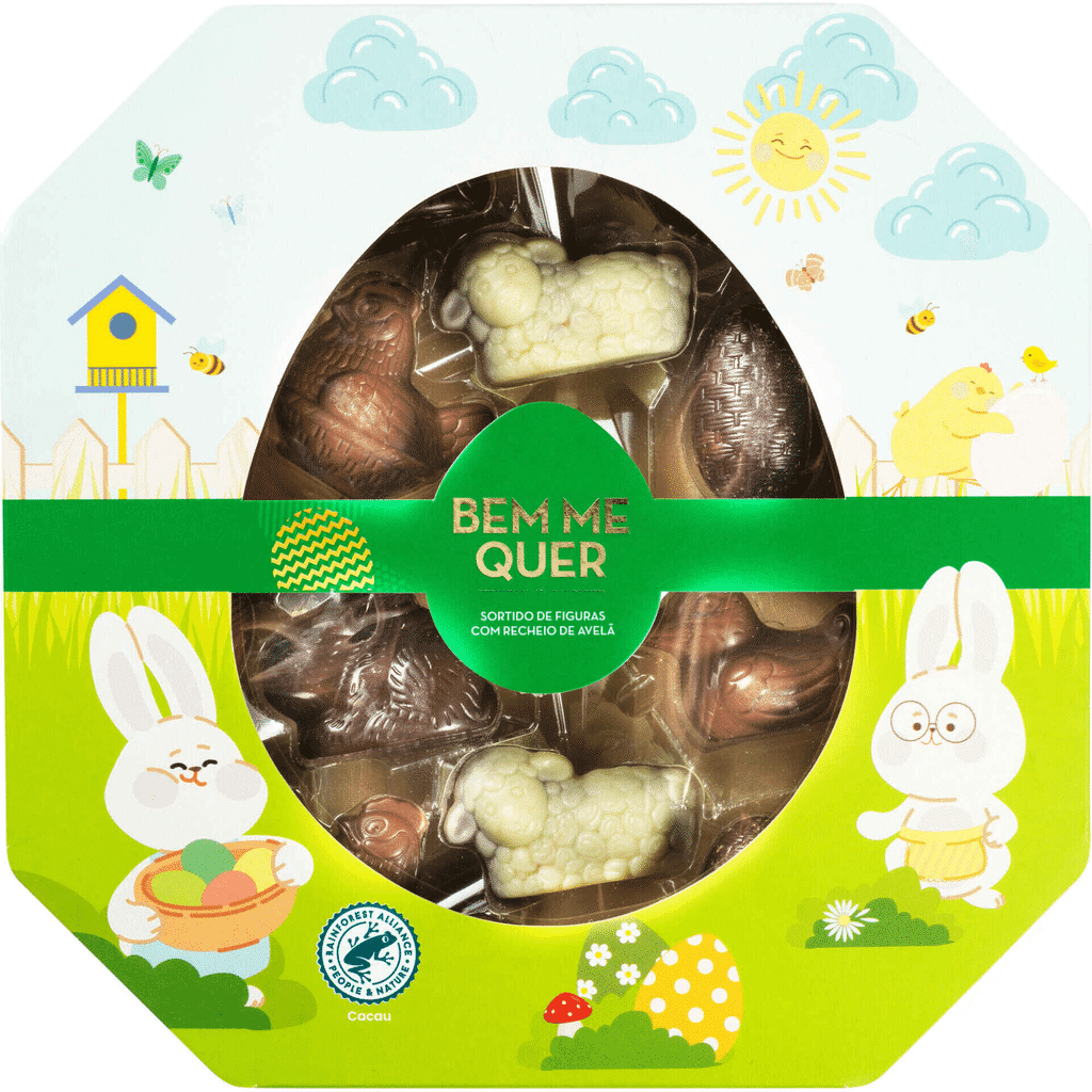 Figuras de Chocolate com Recheio de Avelã - BEM ME QUER