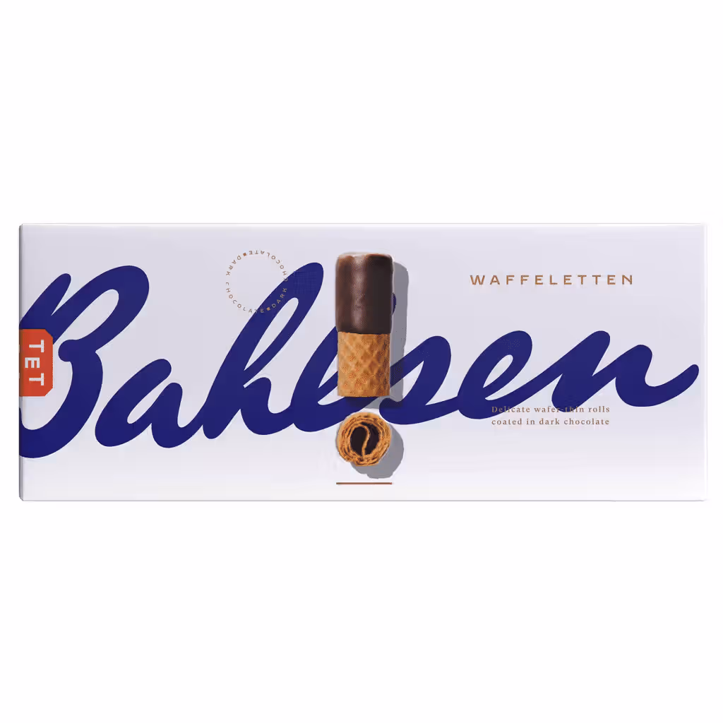 Bolacha Wafer Coberta com Chocolate Negro Waffeletten - BAHLSEN