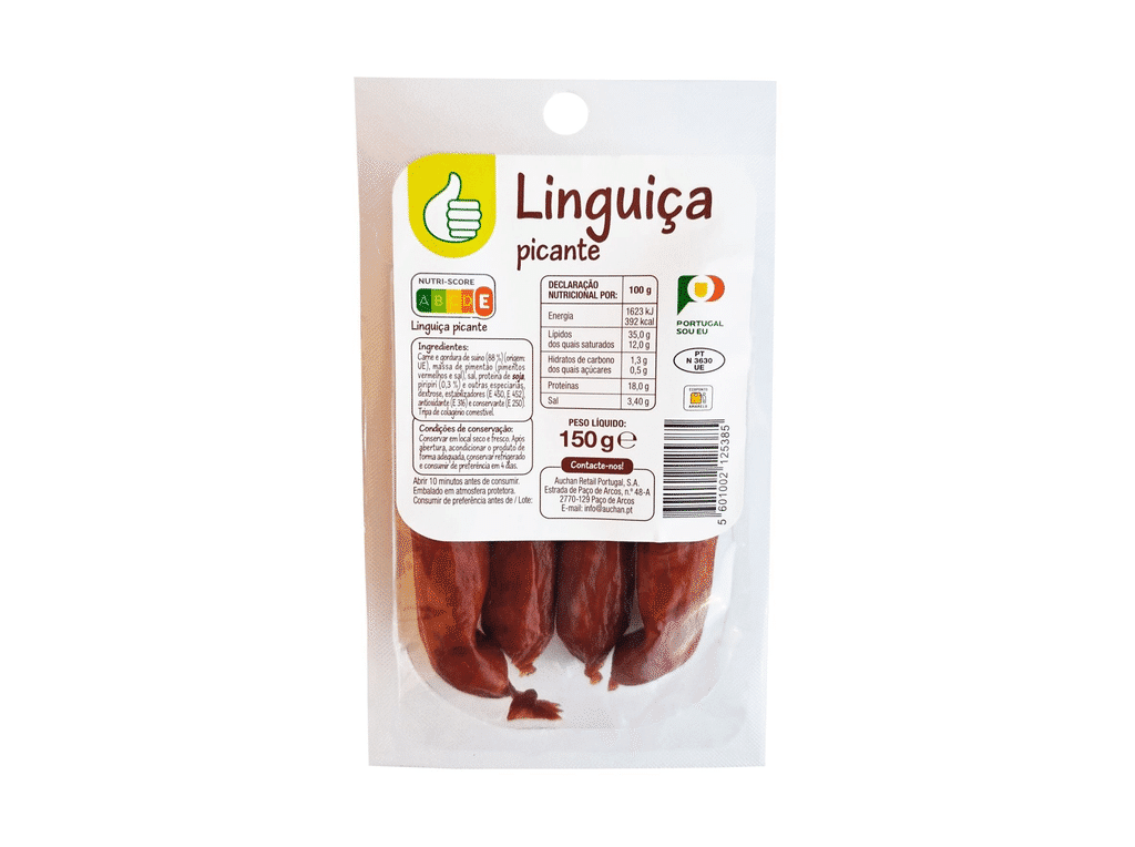 Linguiça Corrente Picante Kg - POLEGAR
