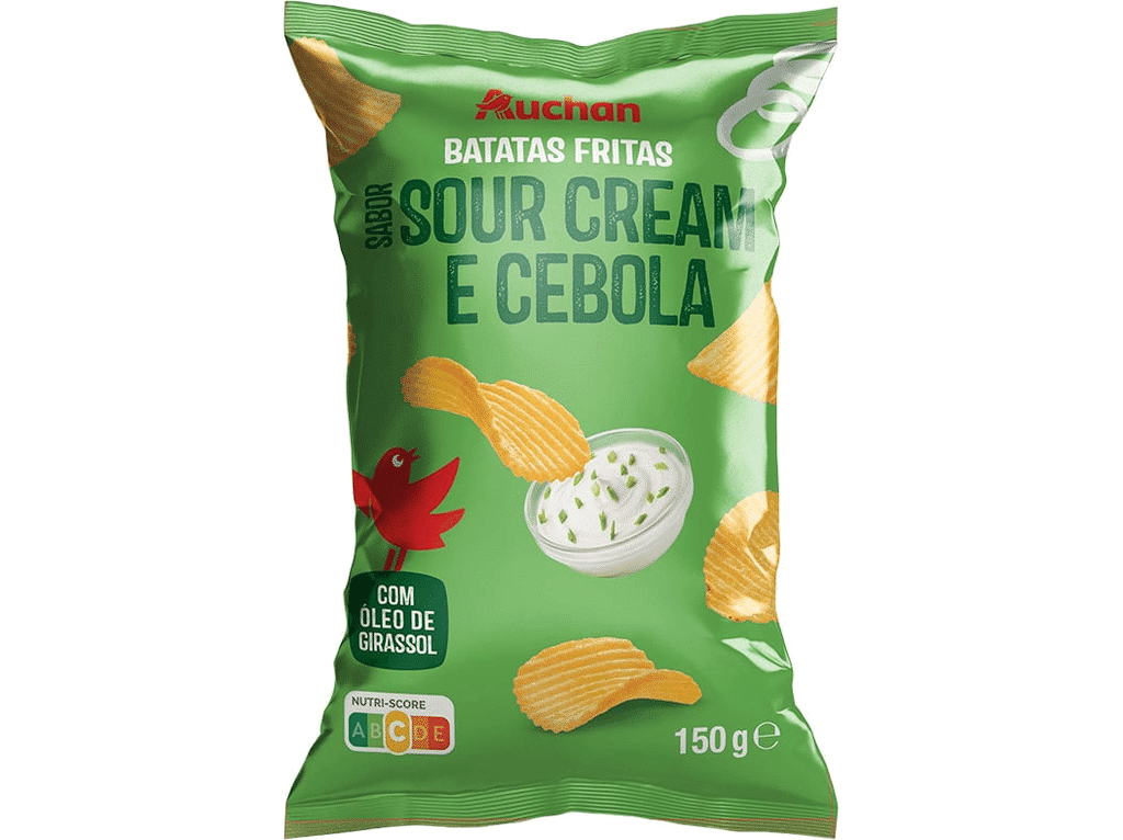 Batata Frita Ondulada Sabor Sour Cream 150g - AUCHAN