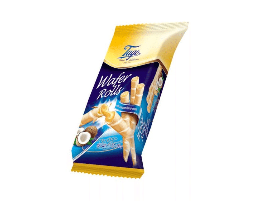 Waffers Rolinhos Com Coco 150g - TAGO