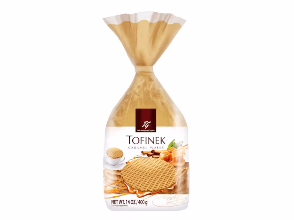 Waffers Recheio Caramelo 400g - TOFINEK