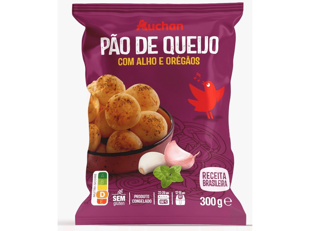 Pão De Queijo Alho E Oregãos Sem Glúten 300g - AUCHAN