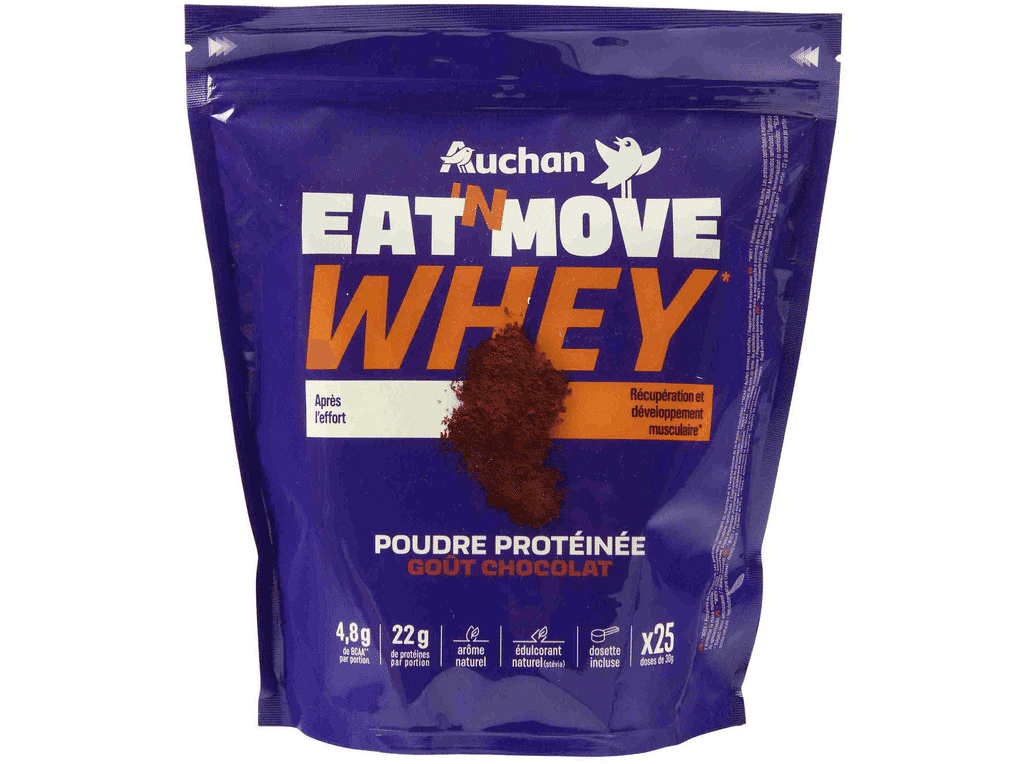 Proteína Whey Auchan Eat'n Move Chocolate 750g - AUCHAN EATN MOVE