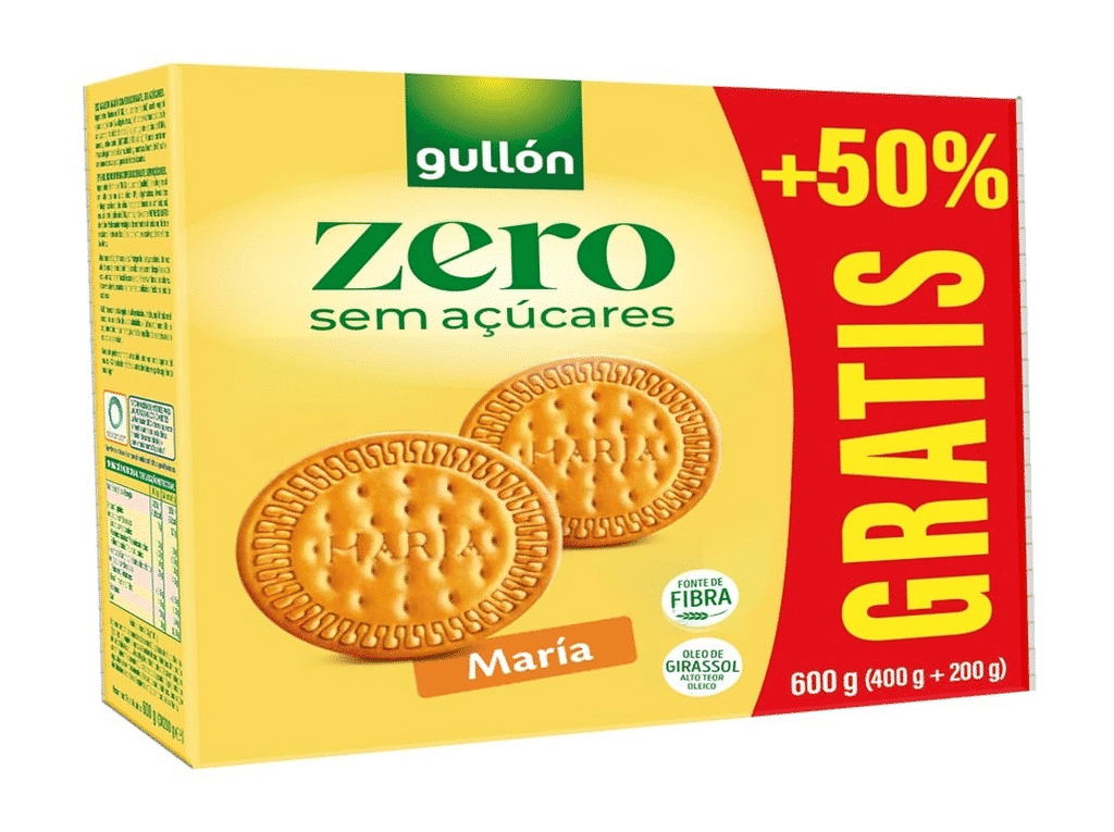 Bolacha Maria Sem Açucar 400g +50% Grátis - GULLON ZERO