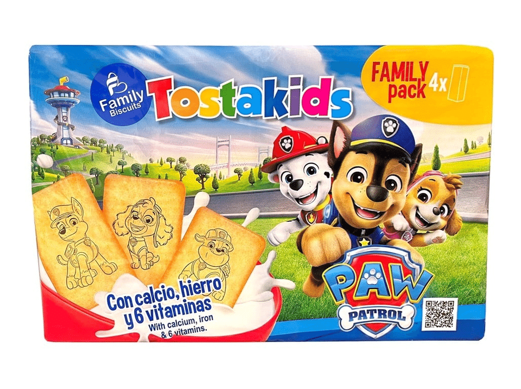 Bolachas Tostakids Paw Patrol 800g - FAMILY BISCUITS