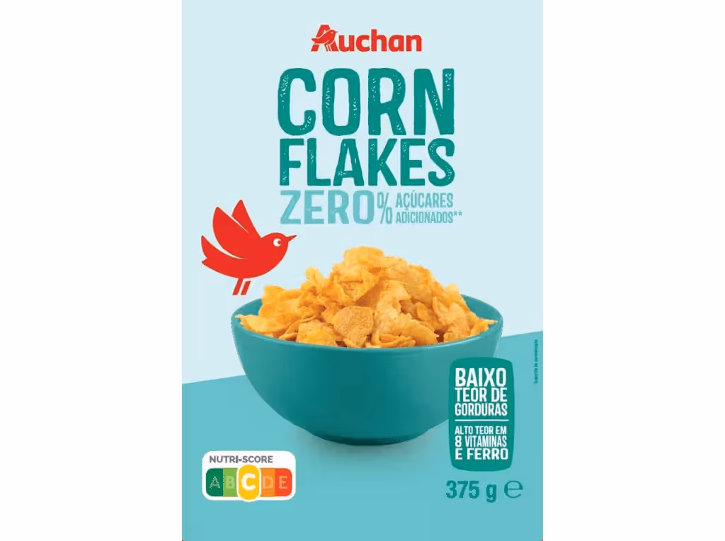 Corn Flakes Sem Açúcar 375g - AUCHAN