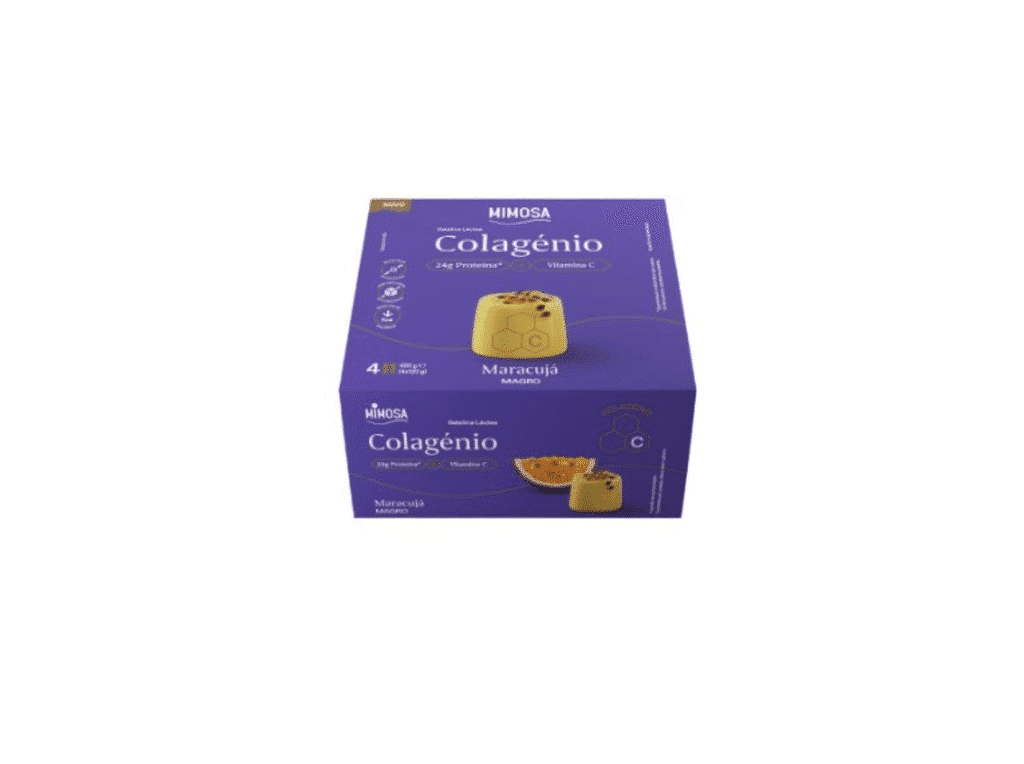 Gelatina Com Iogurte Maracujá Com Colagénio 4x120g - MIMOSA