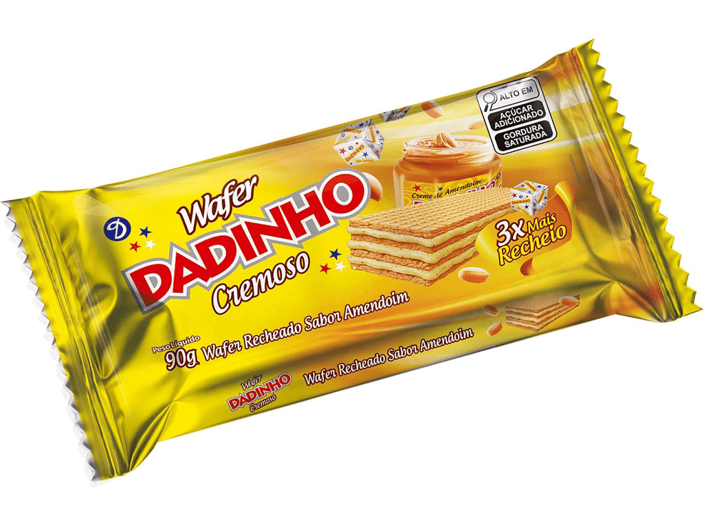 Waffer Cremoso 90g - DADINHO