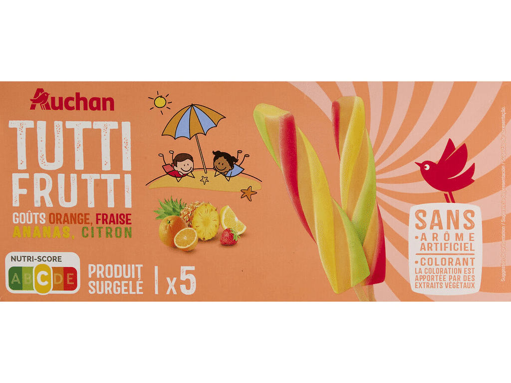 Gelado Tutti Frutti 5un 375ml - AUCHAN