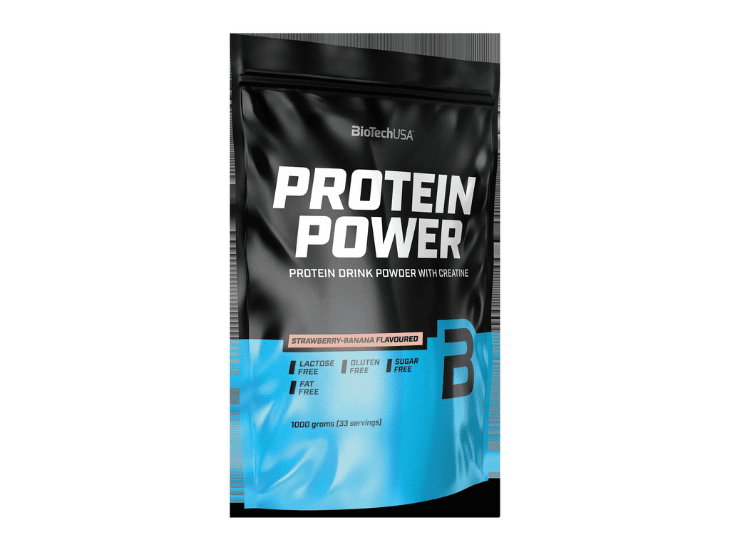 Proteina Power Morango Banana 1kg - BIOTECH USA