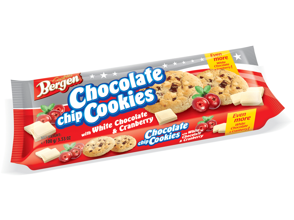 Bolachas Cookies Cranberry 100g - BERGEN