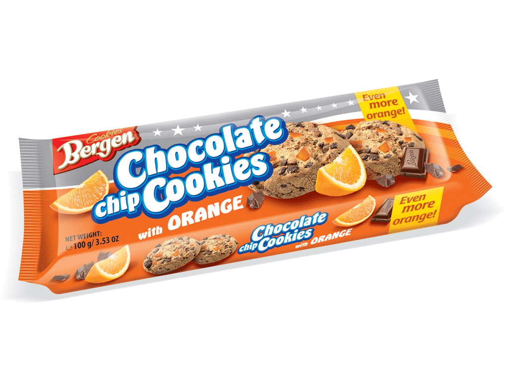 Bolachas Cookies Laranja 100g - BERGEN