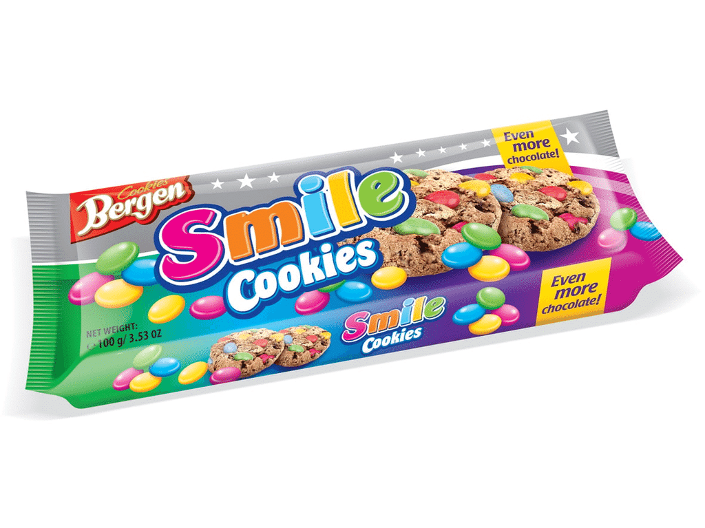 Bolachas Cookies Smile Color 100g - BERGEN