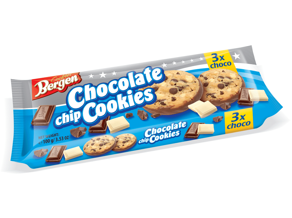 Bolachas Cookies Triple Choco 100g - BERGEN