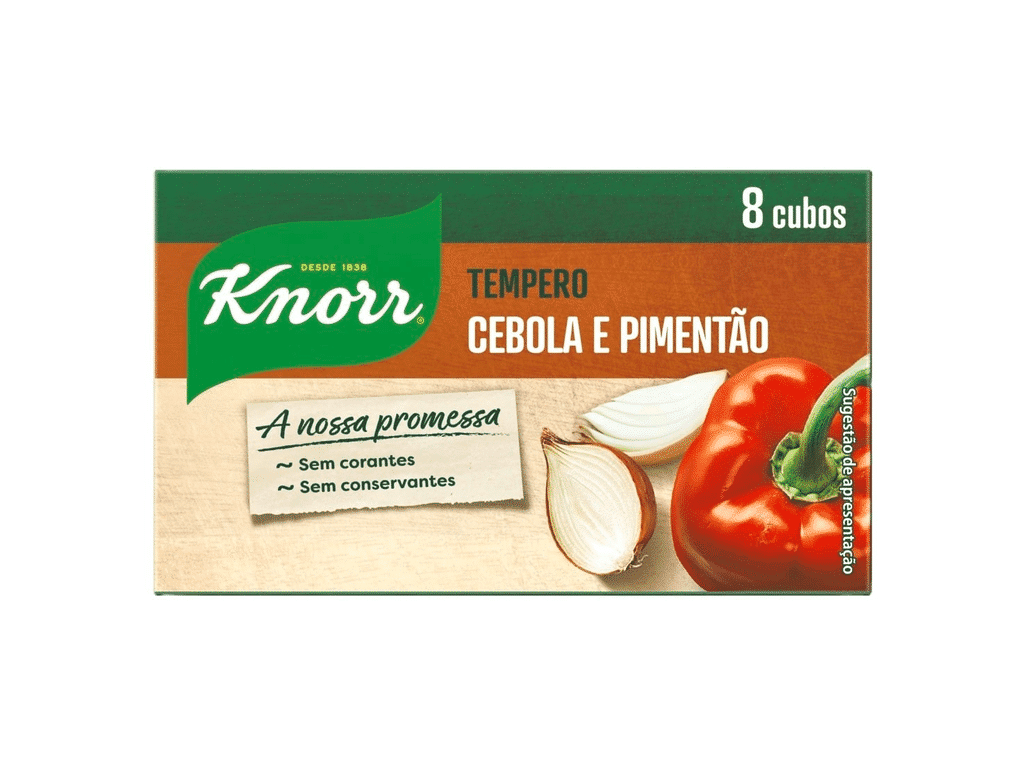 Caldo Legumes Cebola E Pimentão 8 Cubos 72g - KNORR