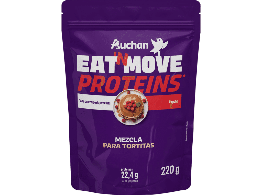 Preparado Para Panqueca Auchan Eat'n Move Proteins Em Pó 220g - AUCHAN ENM