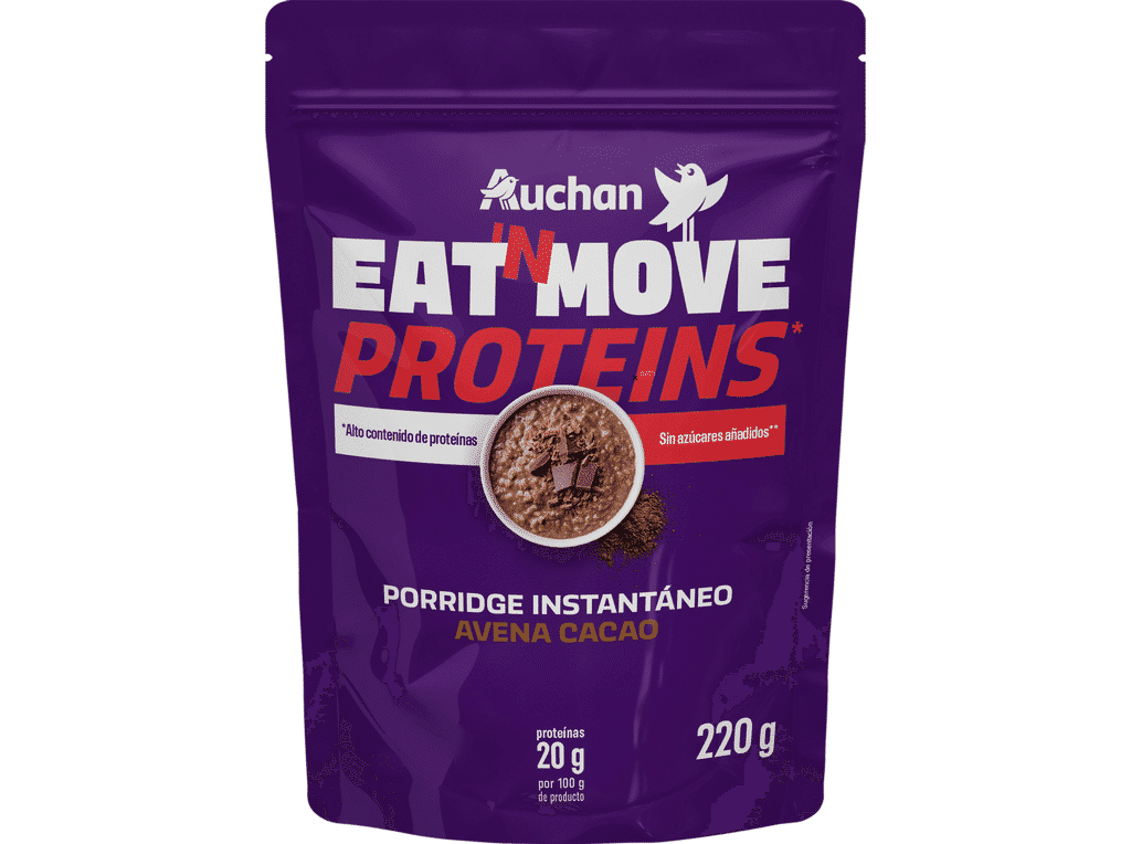 Aveia Proteins Com Cacau Em Pó 220g - AUCHAN EAT'N MOVE