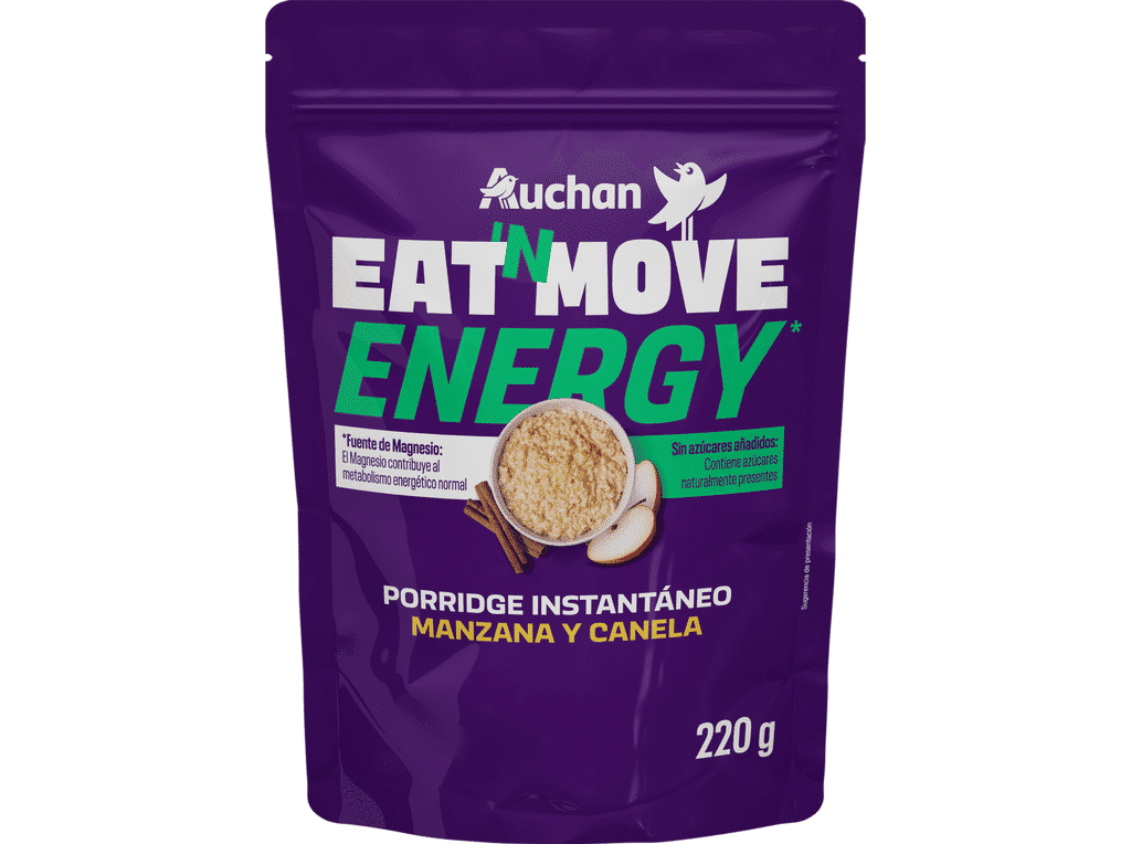 Aveia Energy Maçã Canela Em Pó 220g - AUCHAN EAT'N MOVE