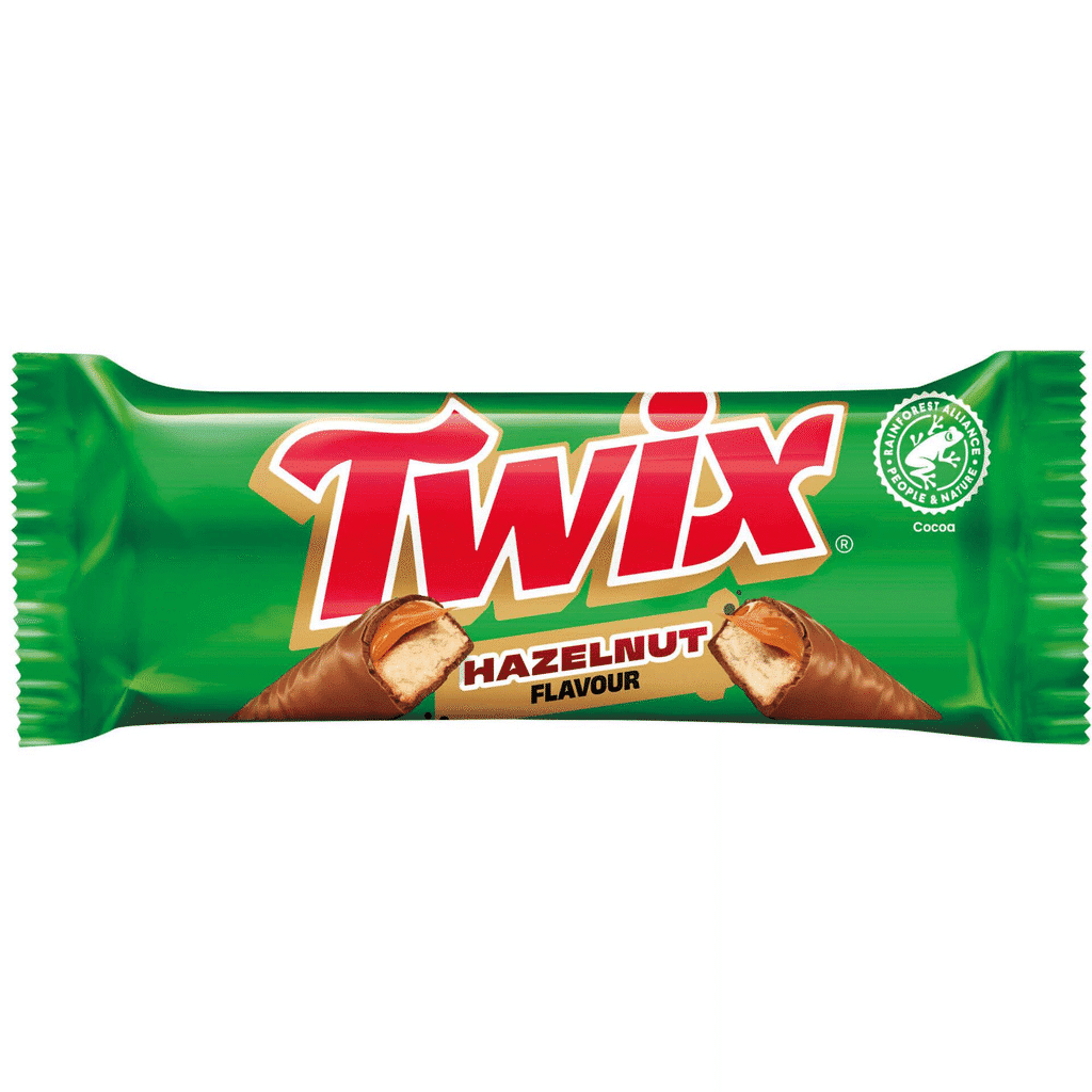 Snack de Chocolate com Biscoito, Caramelo e Avelã - TWIX