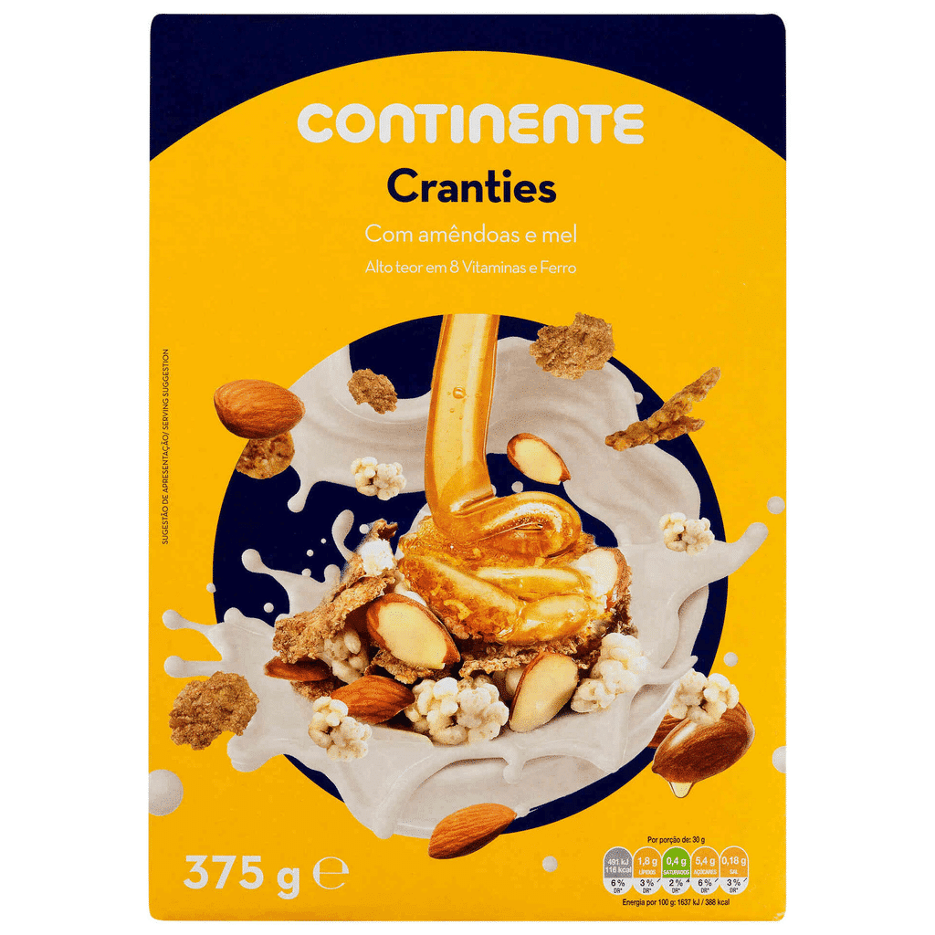 Cereais Cranties Amêndoas e Mel - CONTINENTE