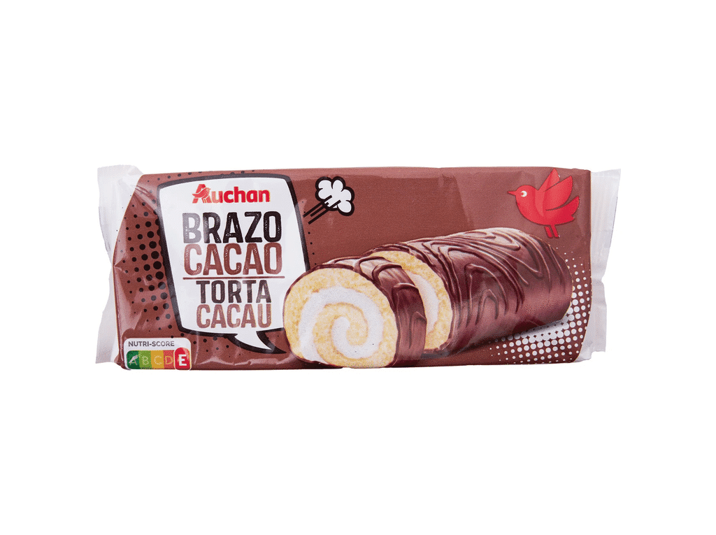 Torta Coberta Cacau Recheio Nata 135g - AUCHAN