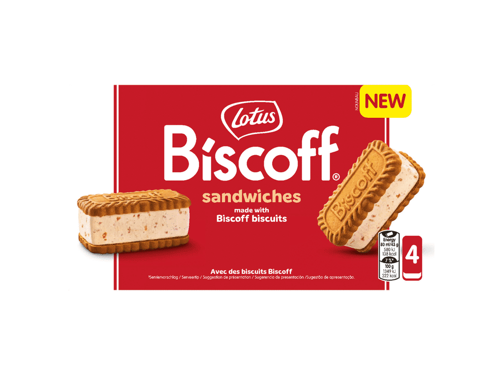 Gelado Sandwich Biscoff 4x80ml - LOTUS