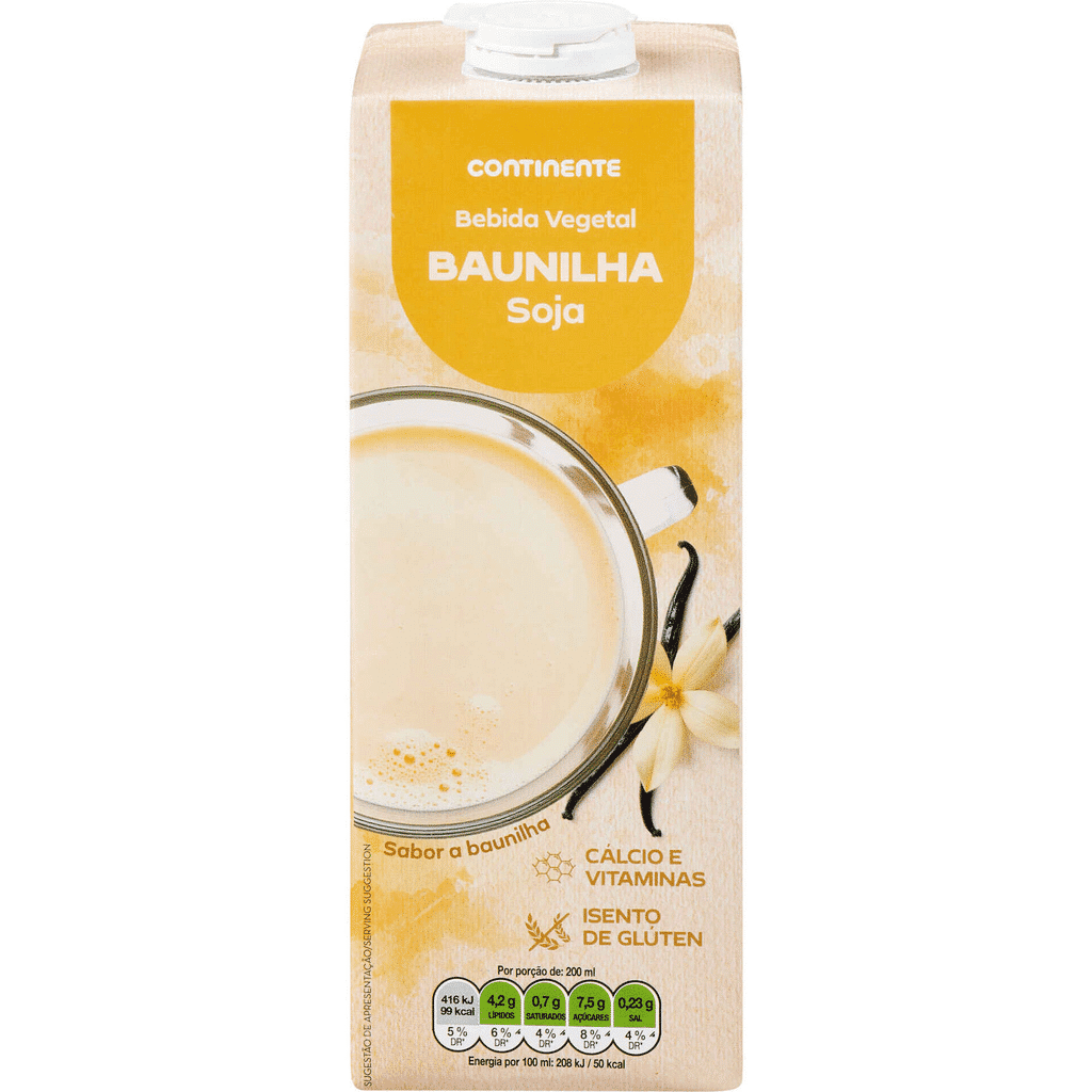 Bebida Vegetal de Soja Baunilha - CONTINENTE