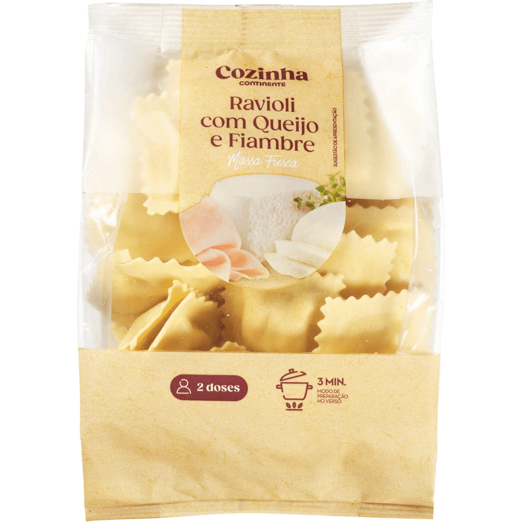 Ravioli com Queijo e Fiambre - COZINHA CONTINENTE