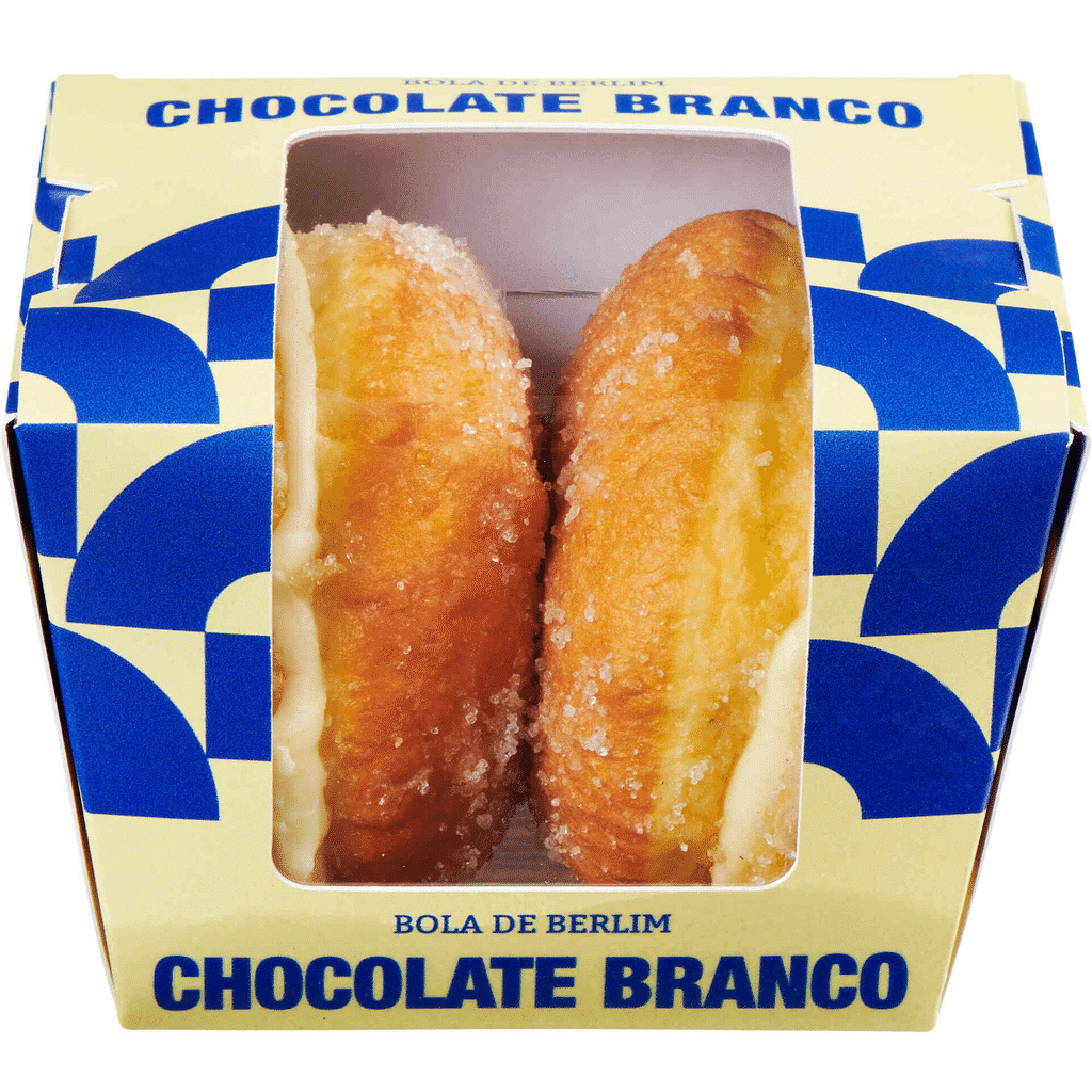 Bola de Berlim Chocolate Branco Milkybar -