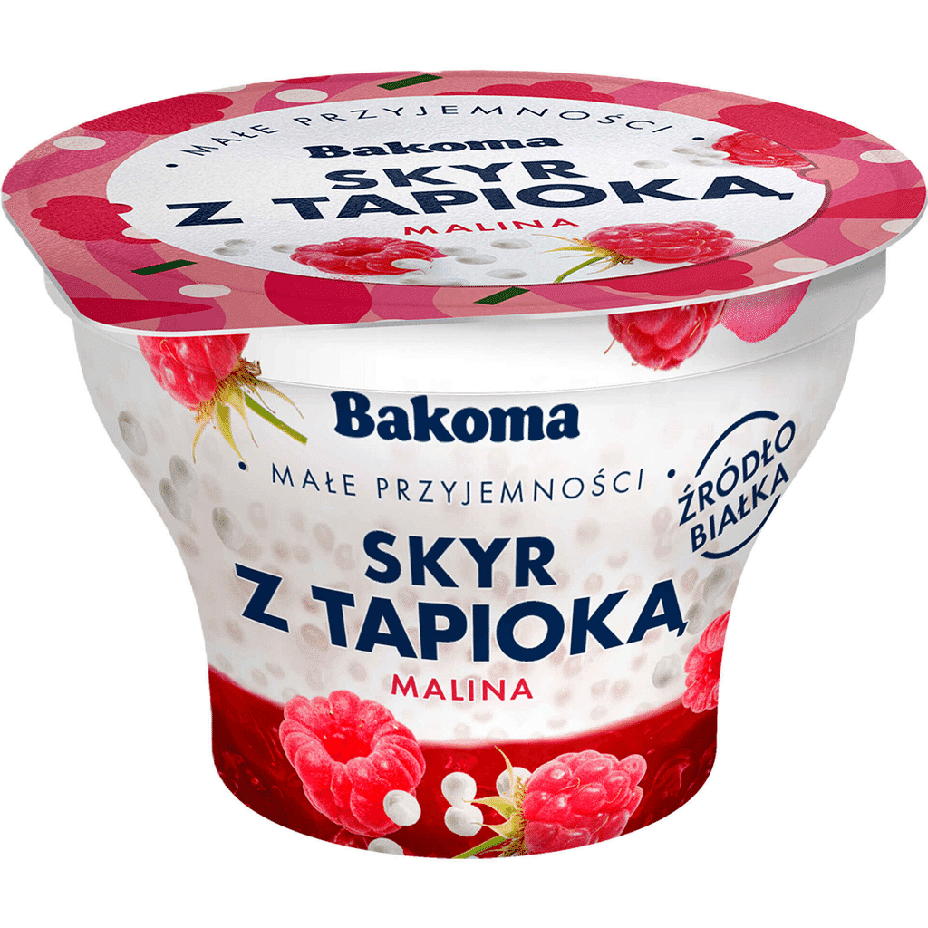 Iogurte Skyr com Tapioca e Framboesa - BAKOMA