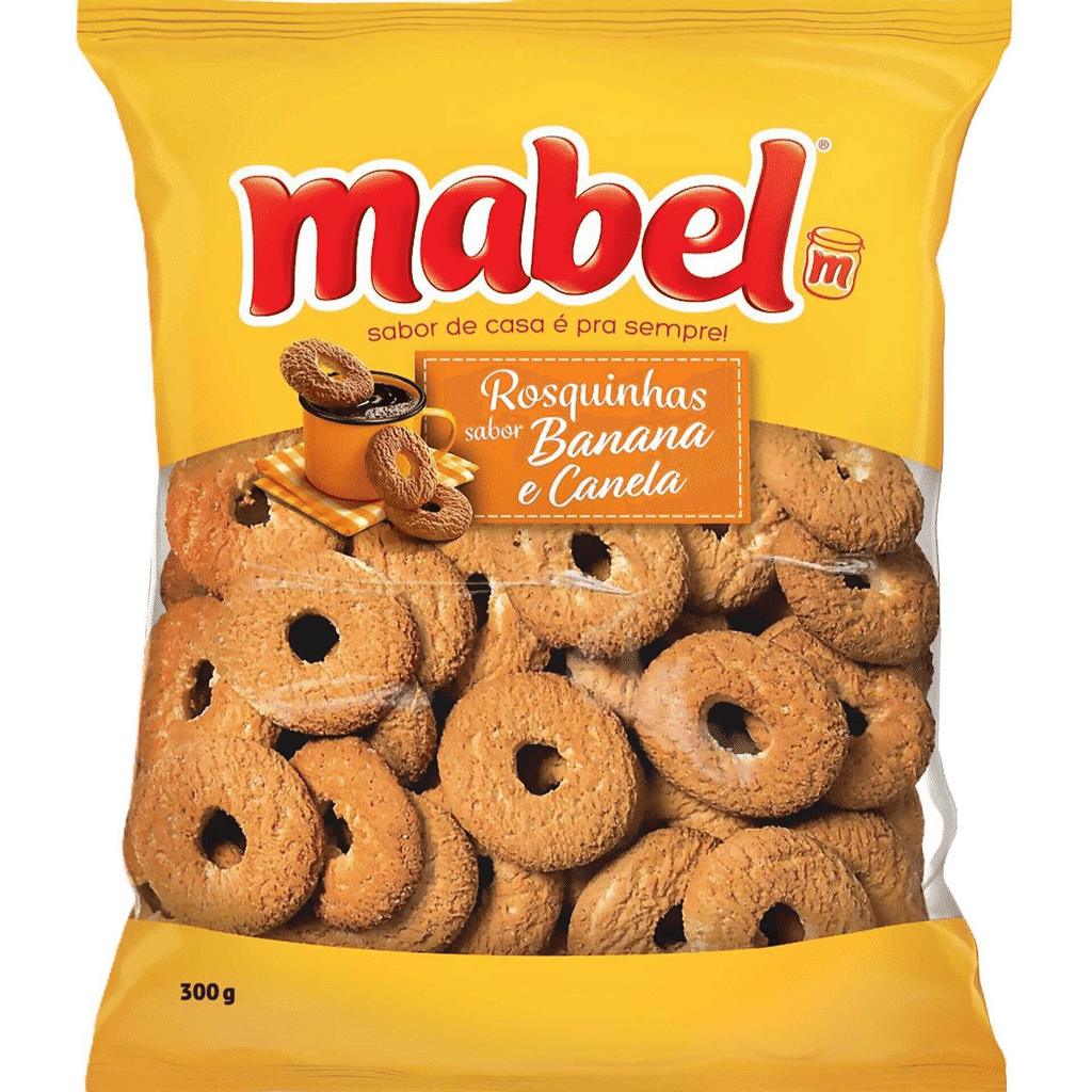 Biscoitos Roscas Banana e Canela - MABEL