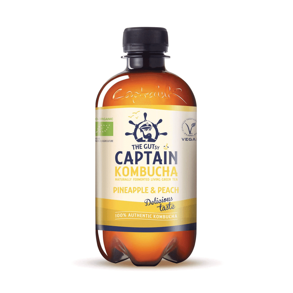 Bebida Kombucha Ananás e Pêssego - THE GUTSY CAPTAIN