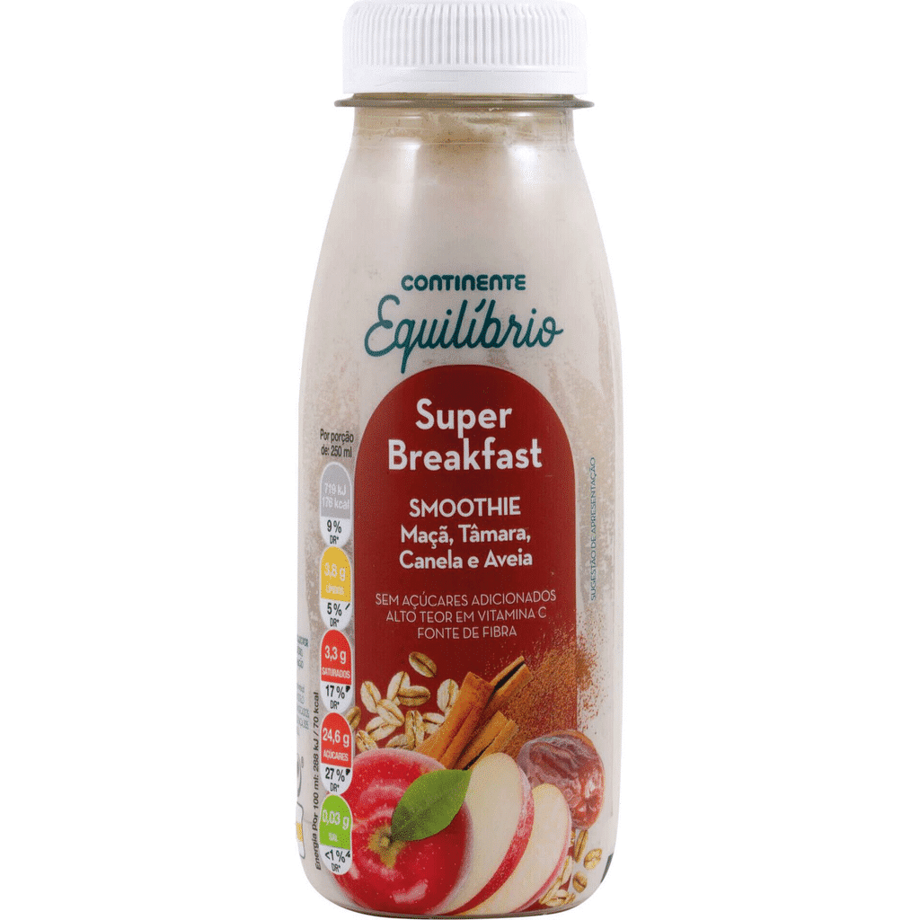 Smoothie Super Breakfast Maçã, Tâmara, Canela e Aveia - CONTINENTE EQUILÍBRIO